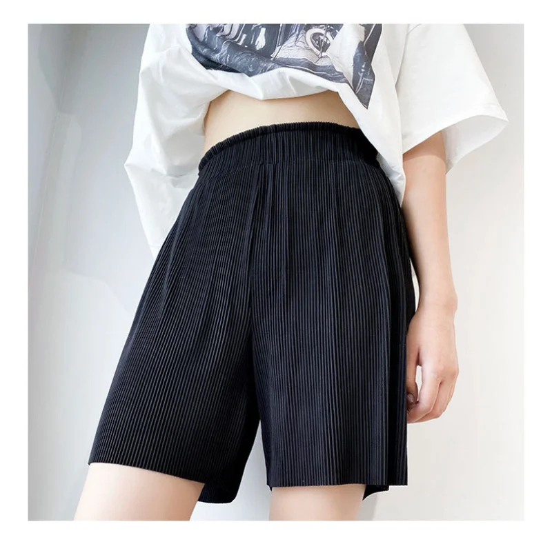 

Plus Size Soft Comfortable Women Shorts 2021 New Casual Summer Slacks Pants Women Ice Silk Female Shorts Slacks Fashion