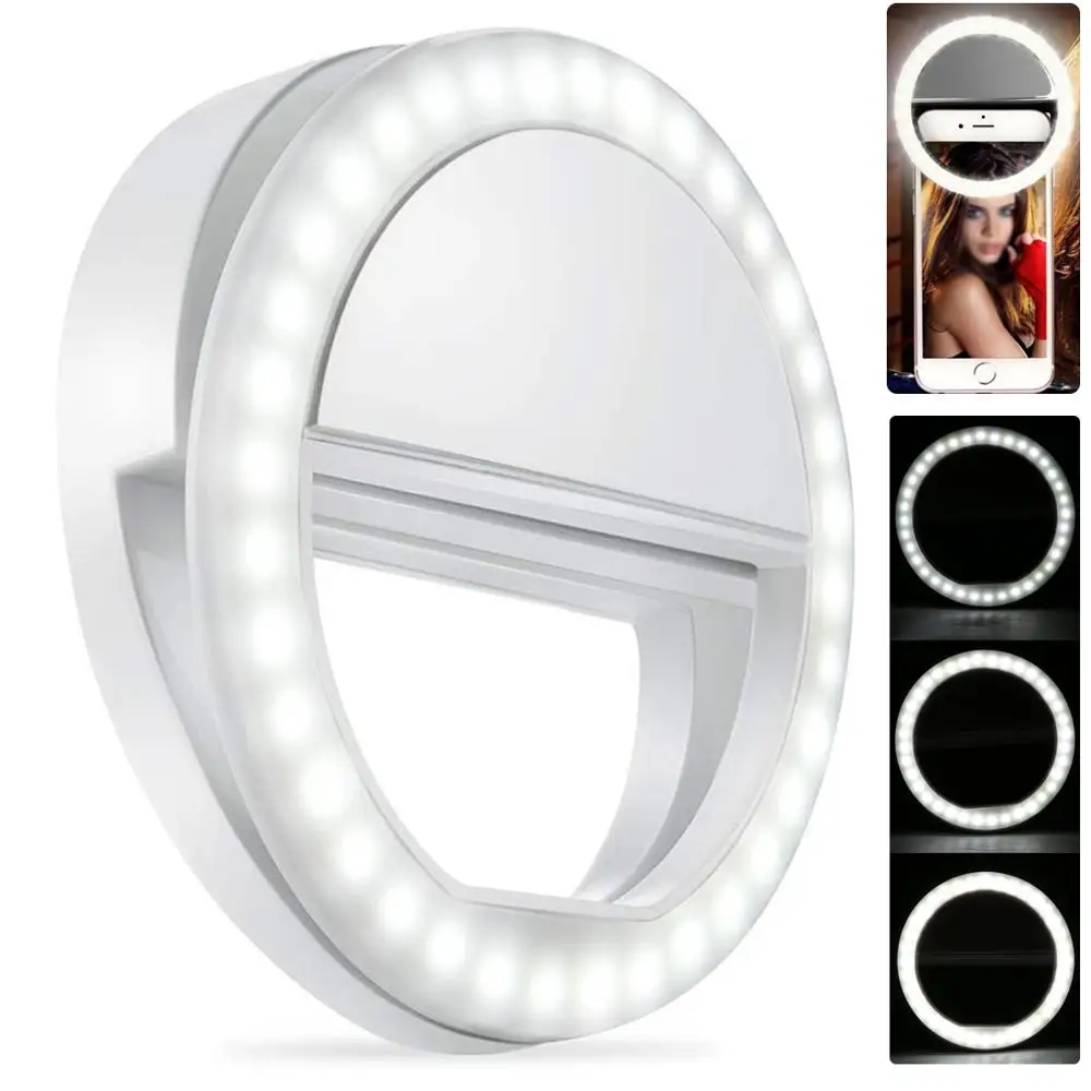 Универсальная лампа для селфи портативная Кольцевая вспышка с 36 светодиодами