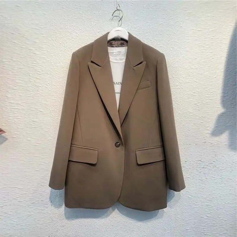 

Women's Clothing 2021 New Spring And Autumn Jacket Women's Suit Loose One Button Casual Small Suit Jacket Female Coat