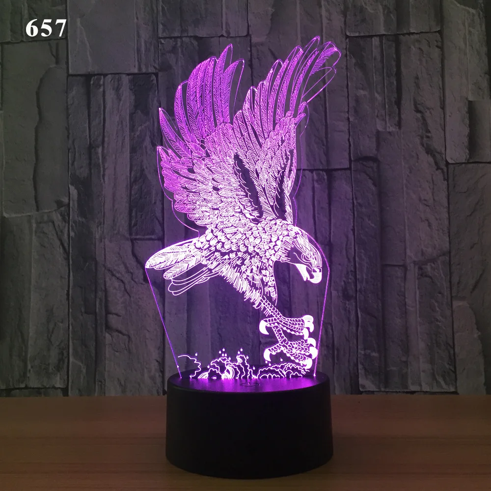 Night Light 7 Color Changing Led Kids Bedside Sasuke Modelling Lighting Fixtures 3D Visual Anime USB Owl Desk Lamp Home Decor | Лампы и