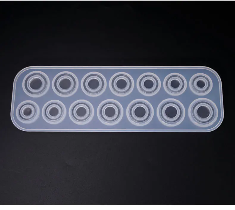 Набор силиконовых колец с плоскими и бриллиантами 1 шт. УФ-ювелирные изделия