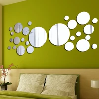modern acrylic mirror wall stickers for room decoration living room bedroom bathroom wall decor art stickers self adhesive