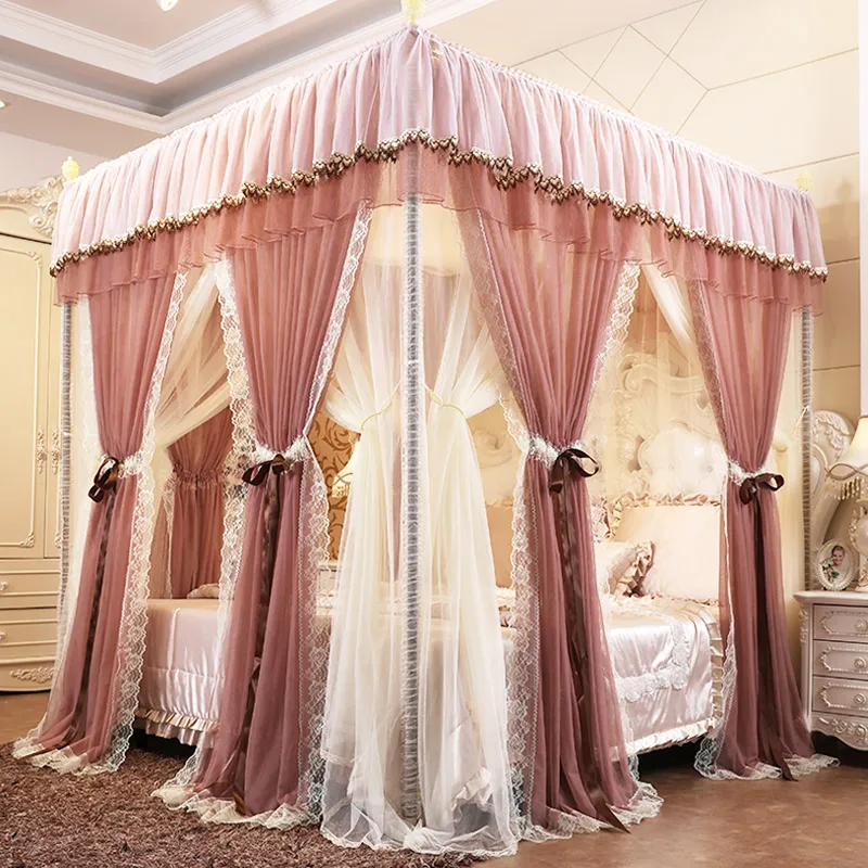 Москитная сетка с двойной пряжкой 1 8 м кровать три двери домашняя Двойная Толстая