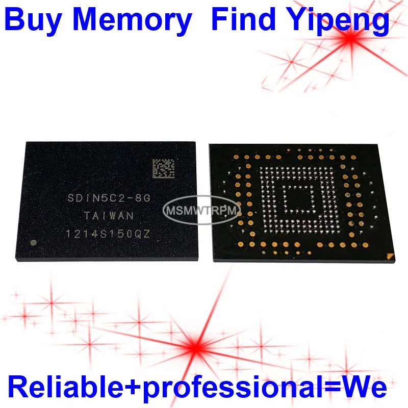 

SDIN5C2-8G BGA169Ball EMMC 8GB Mobilephone Memory New original and Second-hand Soldered Balls Tested OK