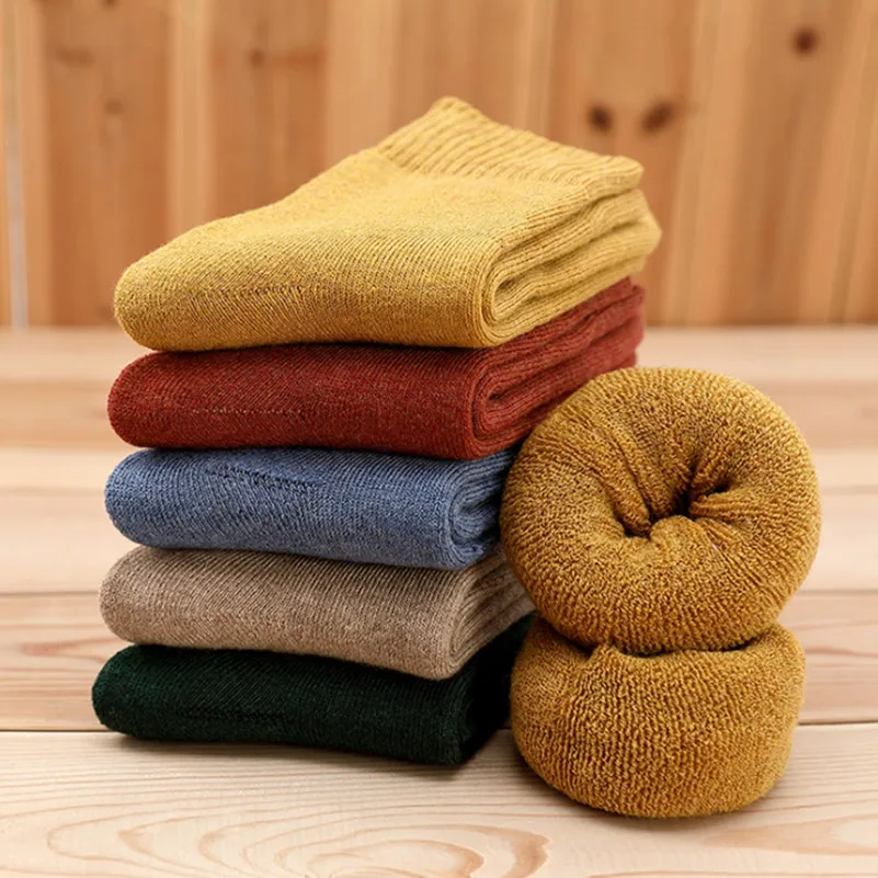 Новое поступление модные плотные кашемировые носки на осень и зиму Популярные