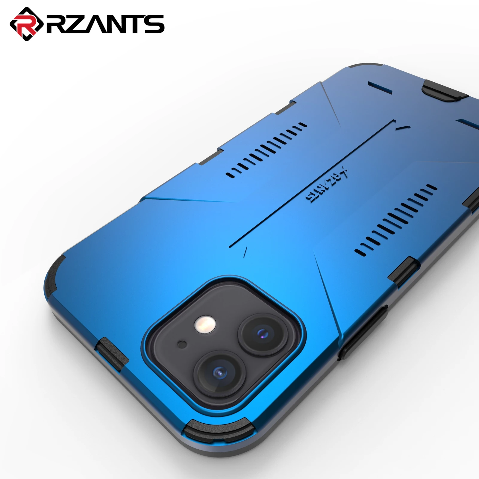 

Rzants For Apple iphone 12 iphone 12 Pro Case Hard [Blue Demon] Protection Slim Armor Design Breath Cover Thin Phone Shell