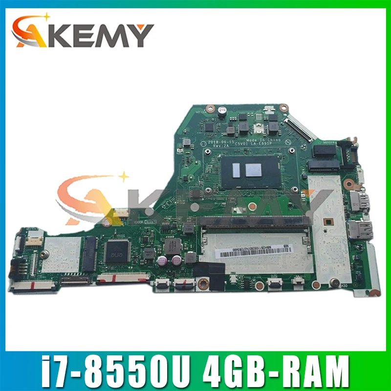 

C5V01 LA-E891P For ACER Aspire A315-51G A515-51G A517-51G A615-51G Laptop motherboard With i7-8550U 4GB-RAM 100% Fully Tested