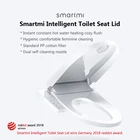 Умное сиденье для унитаза Xiaomi Smartmi с подогревом и фильтром, спрей для биде, унитаз со светодиодным ночным УФ-стерилизатором, автоматическое сиденье с медленным закрытием