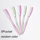 Щетка для бровей и ресниц, маленький пластиковый гребень для бровей, инструменты для красоты, 5 шт., случайный цвет