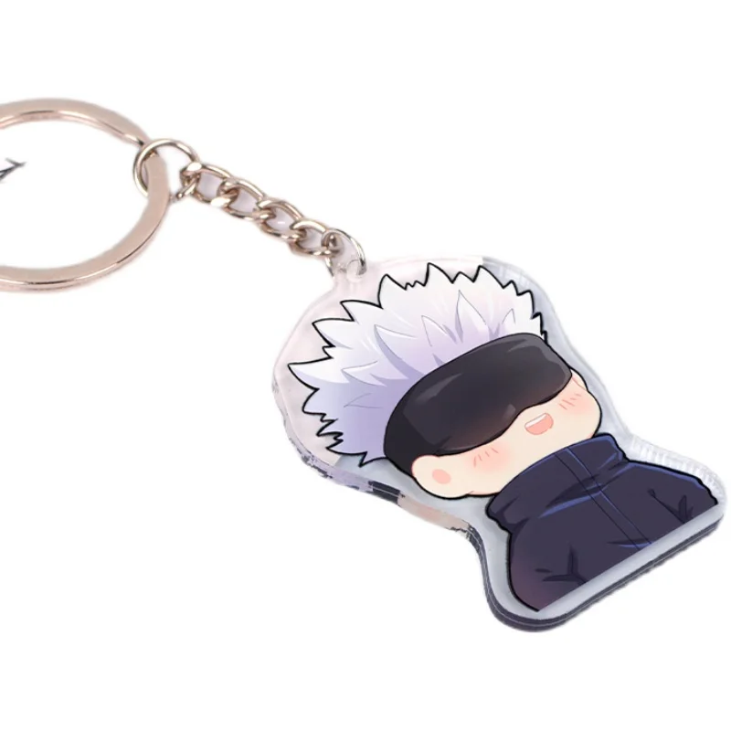 

Anime Jujutsu Kaisen Gojo Satoru Fushiguro Megumi Cosplay Cute Keychain Schoolbag Pendant Collection Acrylic Keyring Toy Gift