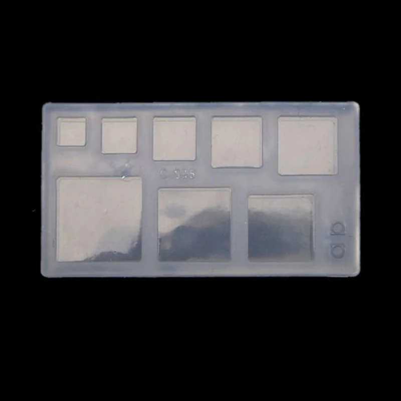 

Q0KE 4 шт. УФ Смола 3D пустотелые Геометрические Квадратные формочка для силиконовой Подвески полые зыбучие пески кубический смолы литейных фо...