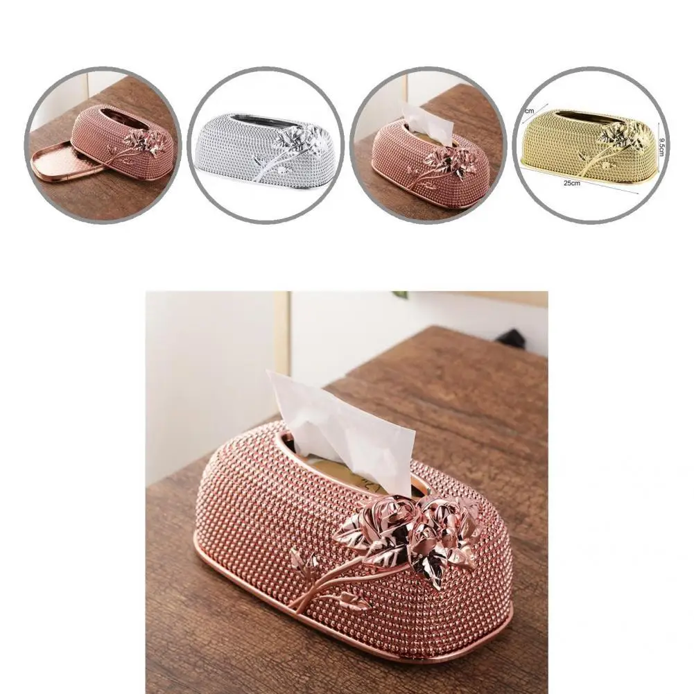 

Large Capacity Solid Color Decorative Luxurious Tissue Box Household Supplies