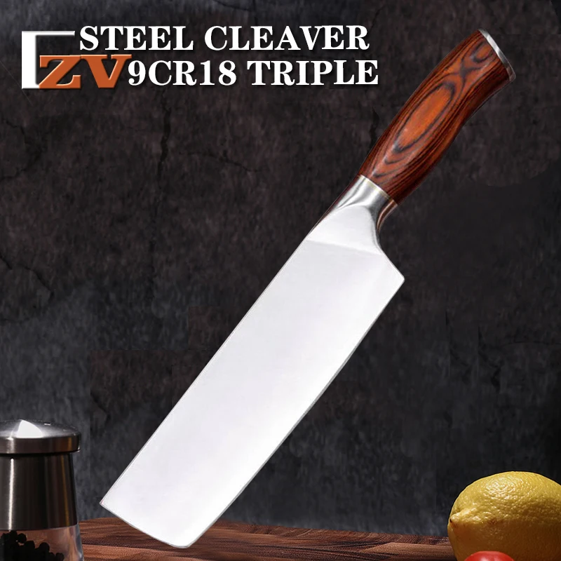 Высшее качество 9Cr18mov Nakiri кухонные ножи Razuo острый шеф-повара нож для нарезки