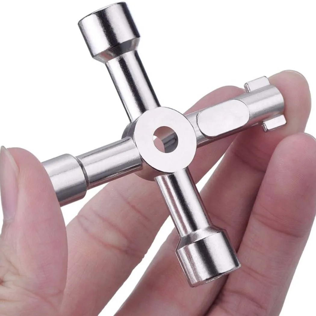 

4-Way Multi-Functional Meter Key Gas Key Utilities Key Electric Cupboard Key Screwdriver Octopus Tool Bicycle Repair Pocket Tool