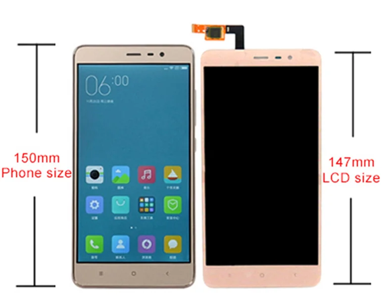 ЖК-экран+ сенсорный дисплей с рамкой для Xiaomi Redmi Note 3 Pro Soft-key backlight для Xiaomi Redmi Note 3/Prime 5,5 ''(150 мм