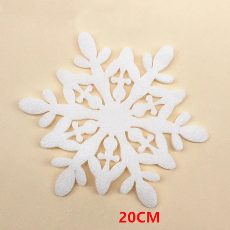 Snowflakes 6pcs 1 упаковка/6 шт DIY Пена белые поддельные снежинки для дома Рождественская вечеринка год елка Подвески Висячие украшения окна - Цвет: Snowflakes 6pcs
