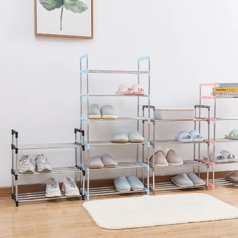 

3/4/5/6 Layer MetalStanding Shoe Rack Shoes Storage Shelf Organizer Removable Shoe Storage Cabinet Shelf Home Furniture