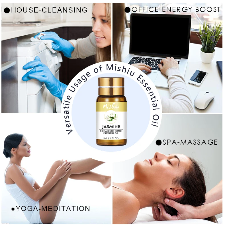 Mishiu 5MLJasmine эфирное масло Массаж Relax для ароматическим ароматерапевтическим
