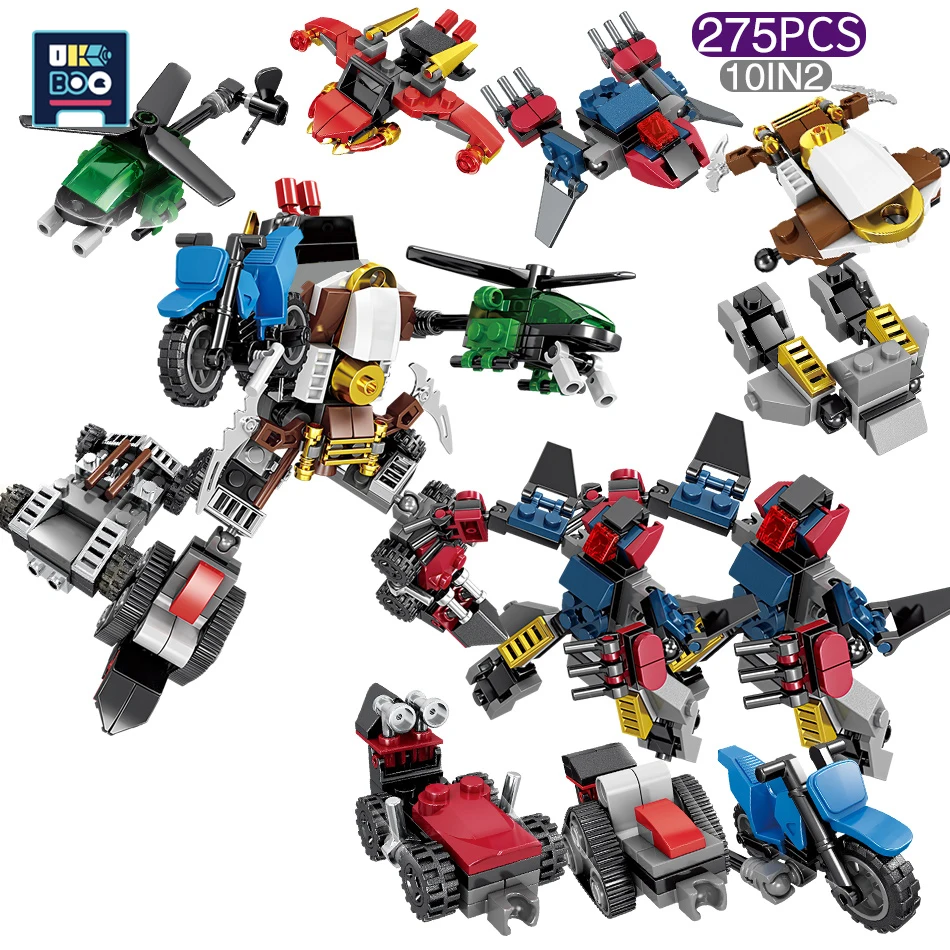 

275Pcs 10IN2 Ninjaed Mech Building Blocks Armor Robot Vehicle Helicopter Kai Figure Bricks Toys for Children Boys Gift