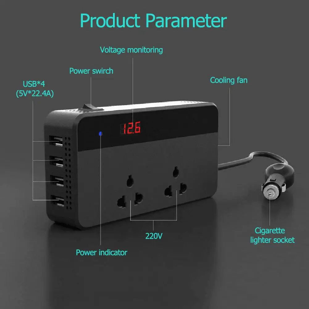 Автомобильные инверторы 200 Вт автомобильный инвертор питания постоянного тока 12