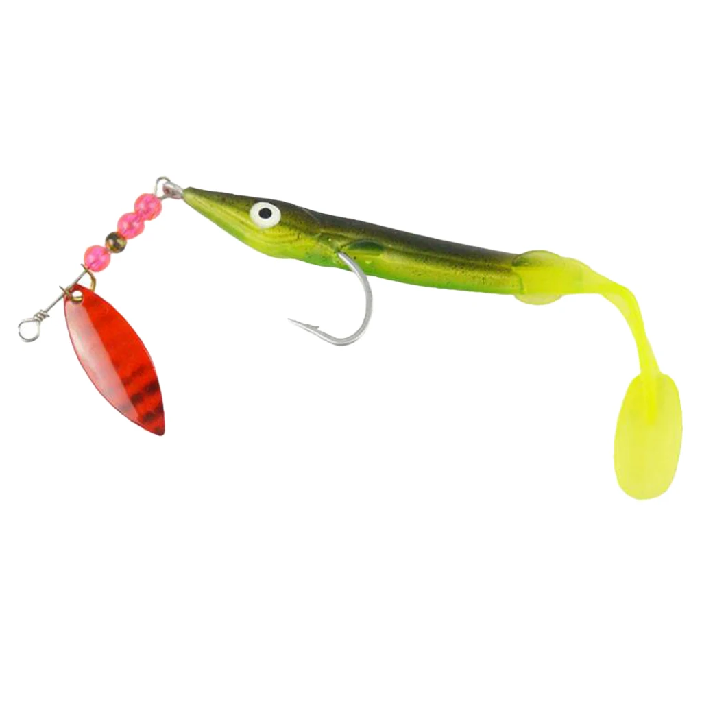 1 Piec Eye Lure T Tail Soft Fishing with Single Hook Tackle | Спорт и развлечения