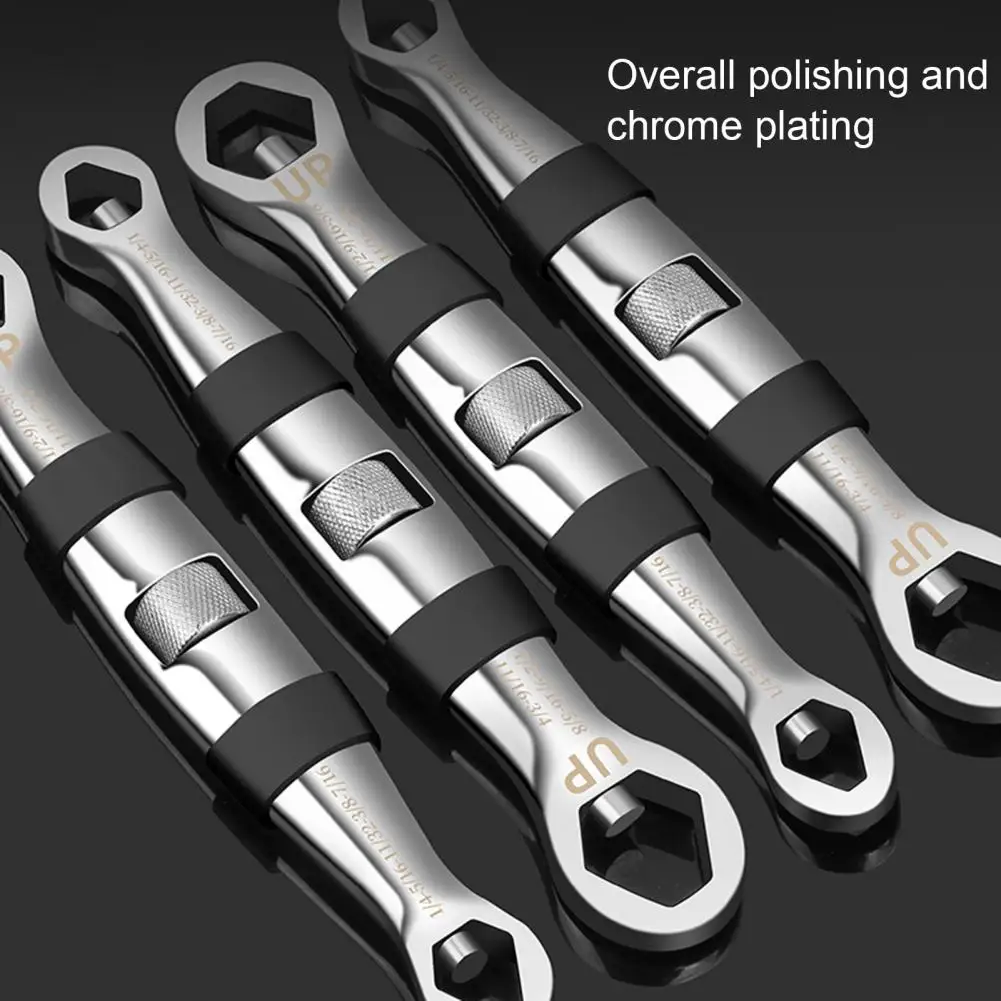 

Adjustable Spanner High Hardness Multifunctional Effortless Double-end Wrench Tools for Industry Home Factory Workshop Repair