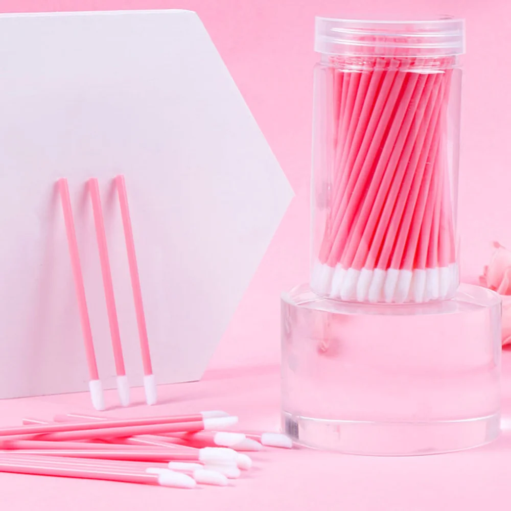 

200pcs Disposable Lipstick Brushes Hollow Lip Gloss Bars Lipstick Brushes Sticks Applicators Makeup Tools