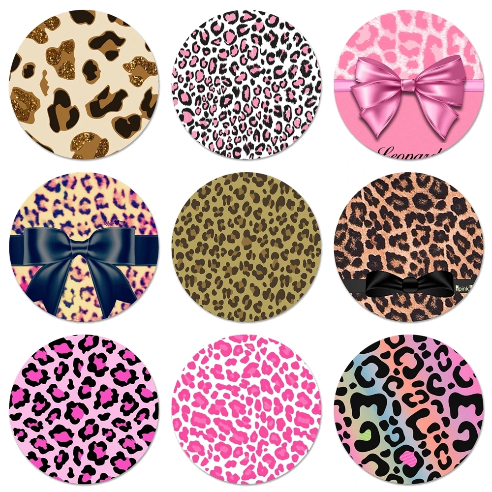 58 мм Красочные значки с леопардовым принтом украшения броши металлические для
