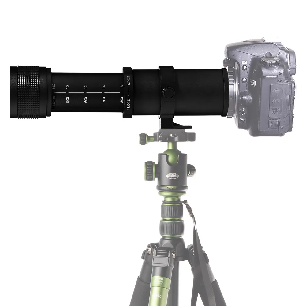 Lightdow 420 800mm F8.3 16 супер телеобъектив ручной зум объектив для Canon Nikon Sony Pentax DSLR Камера