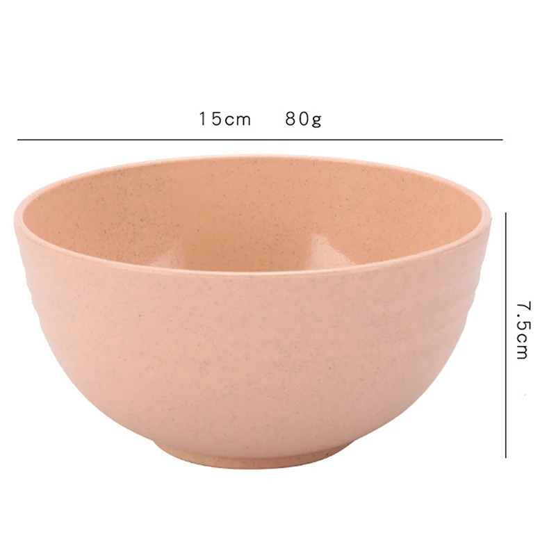 

4PCS Unbreakable Cereal Bowls Lightweight Wheat Straw Cereal Bowls Eco-Friendly Soup Rice Cereal Pasta Salad Bowl Multicolor New
