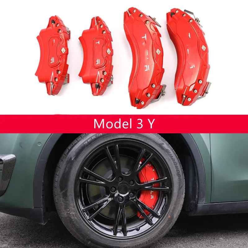 

Brake Caliper Cover for Tesla Model 3 Y 18 Inch 19 Inch Car Modification Accessories Athletic Decoration Covers 18-2021 TEMIACC