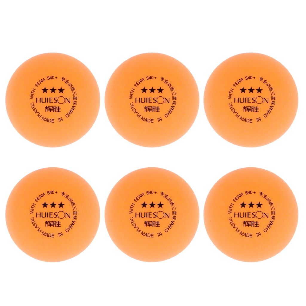 

6Pcs Professional 3-Star 40+mm Table Tennis Balls for Advanced / Competition Training Ball