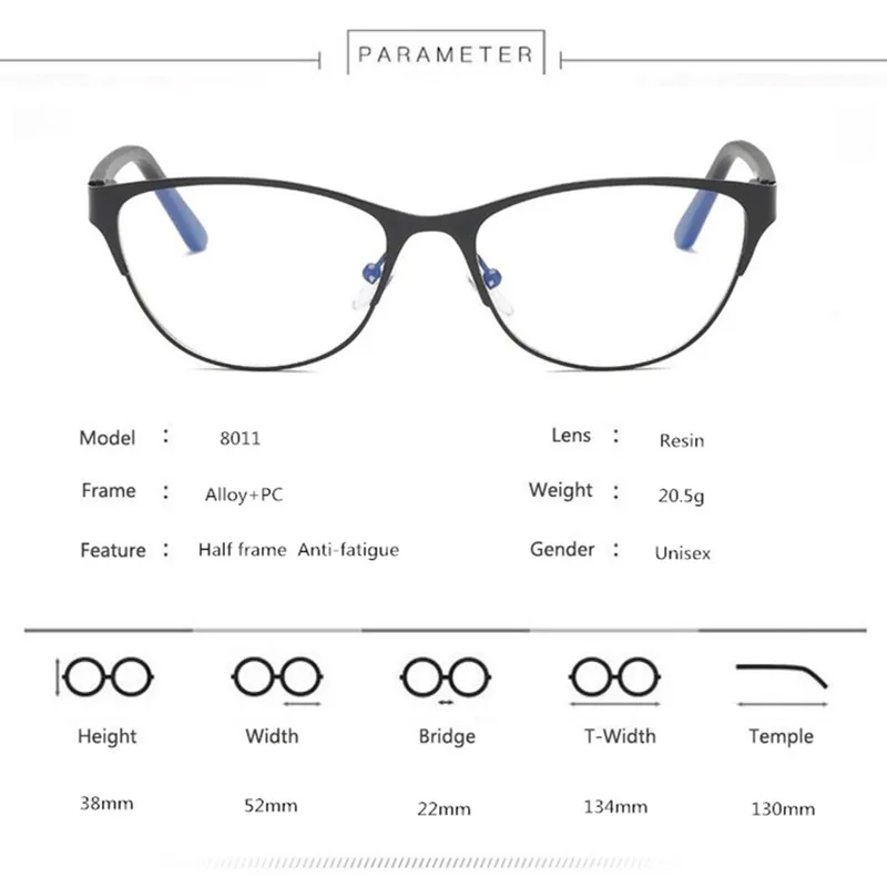 Women Men Optical Computer Cat Eye Reading Glasses Ultralight Mirror Presbyopia Eyewear Anti-Reflective Reader R8011 | Аксессуары для