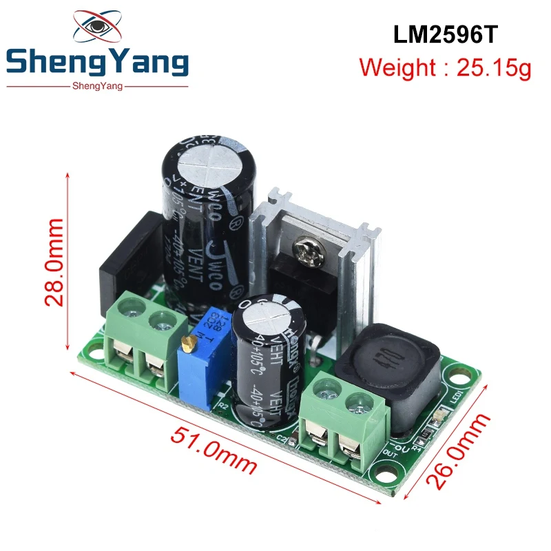 ShengYang 1 шт. LM2596T LM2596HV Регулируемый понижающий модуль питания 3 А 5 В-50 в пост. Тока