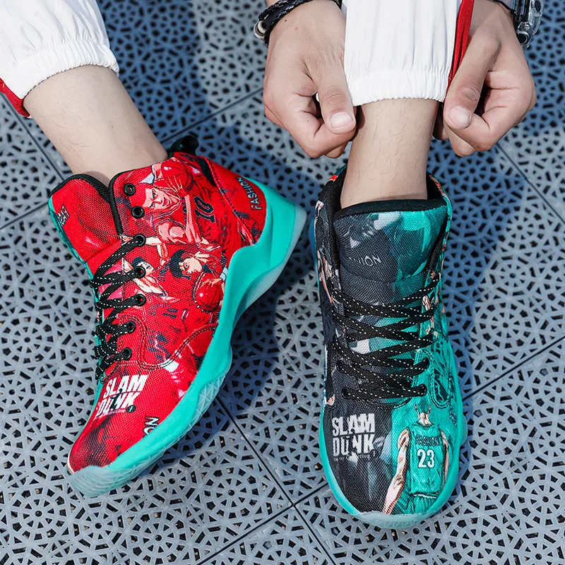 

Girl Basketball Shoes High-top Basketball Sneakers Professional Street Basketball Combat Boots Colorful Training Gym Shoe Unisex