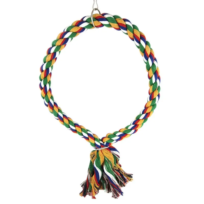 

Pet Bird Toys Parrot Toys Parakeet Bird Cage Hammock Swing Climb Ladder Hanging Chew Toys For Birds Parrots