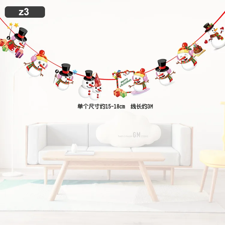 Рождественские украшения флаг для одежды в торговых центрах подвесной