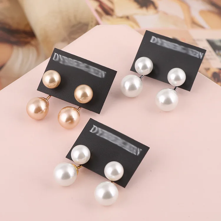 

European and American Earrings Wholesale Value Pearl Stud Earrings for Women Dual-Use