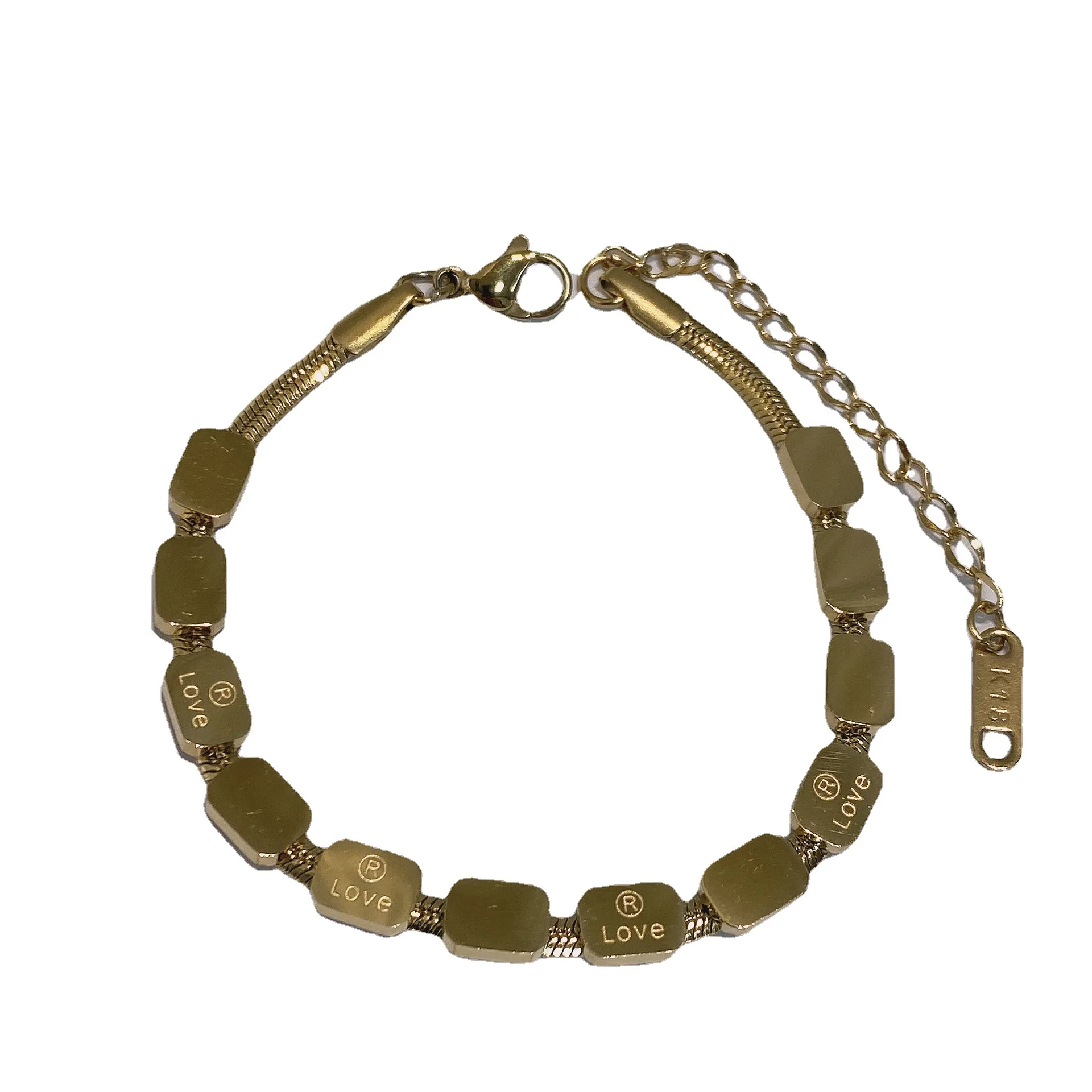 

2021 new love geometric bracelt lucky box simple retro temperament Bracelet