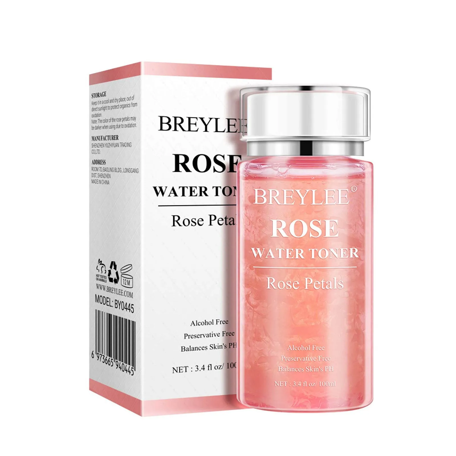

100ml Rose Petals Essence Water Face Toners Shrink Pores Anti-Aging Whitening Moisturizing Oil Control Skin Care Toner