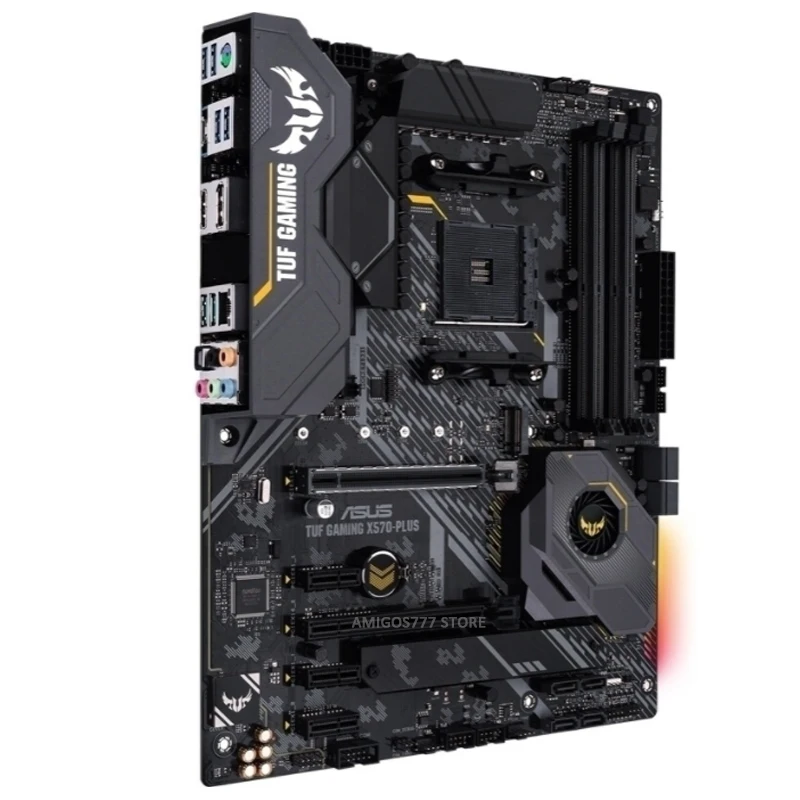 Günstig Buchse AM4 Asus TUF GAMING X570-PLUS Motherboard PCI-E 4,0 DDR4 128GB Display Port RGB AMD Ryzen CHAI X570 Gaming Placa-Mãe Am4