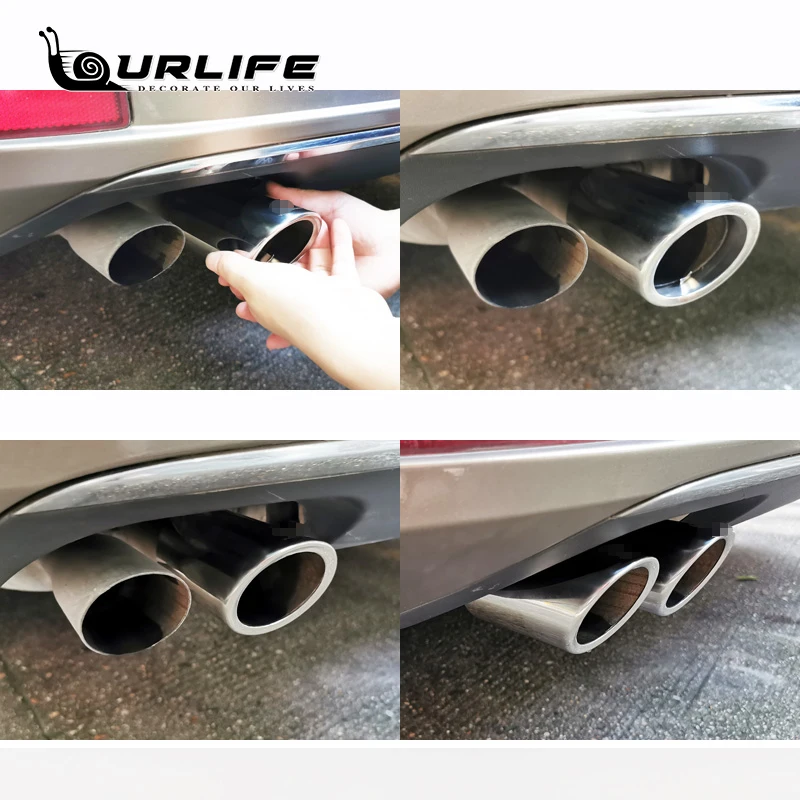 

Blue Black Car Muffler End Pipe Stainless Steel Exhaust Tips for BMW X1 2016 2017 2018 2019 2020 2021 Accessories