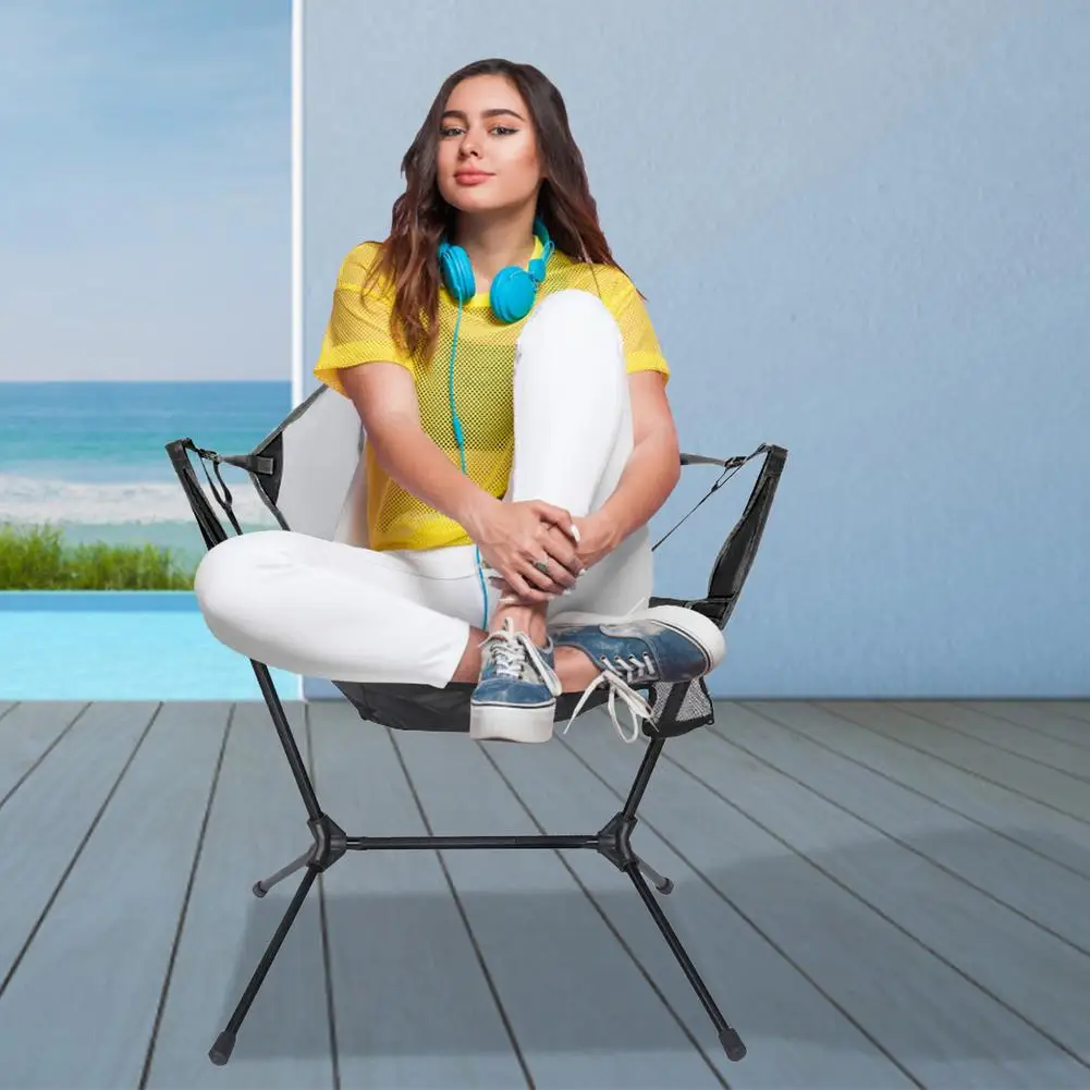 구매 초경량 야외 접이식 캠핑 의자 피크닉 접이식 하이킹 레저 여행 해변 배낭 달 의자 휴대용 낚시 의자