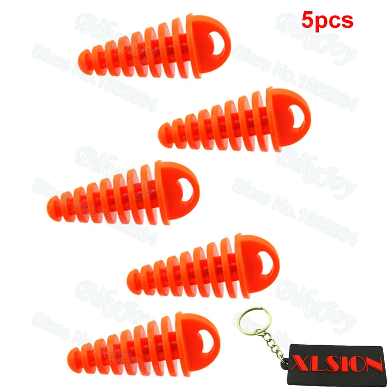5x Orange Muffler Exhaust Pipe Silencer Wash Plug For 2 Stroke Dirt Bike ATV Scooter Honda Yamaha Kawasaki Motor | Автомобили и