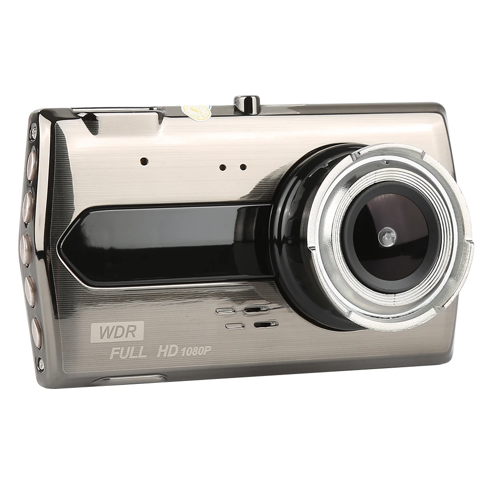 Автомобильный видеорегистратор Dash camera Full HD 1080p HD4." lcd широкоугольная задняя фронтальная камера двойной видеорегистратор ночного видения камера XNC