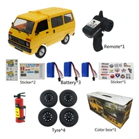 wpl d42 rc car 110 2 4g 2wd simulation drift truck led remote control off road car for boys kids christmas gifts van tj110