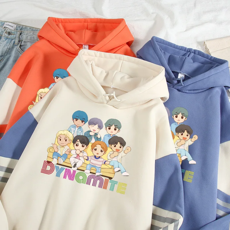 

Толстовка большого размера; Сезон осень; Уличная одежда; Bangtan; Толстовки с капюшоном с принтом Dynamite world; Пуловер; Модная зимняя Толстовка в ст...