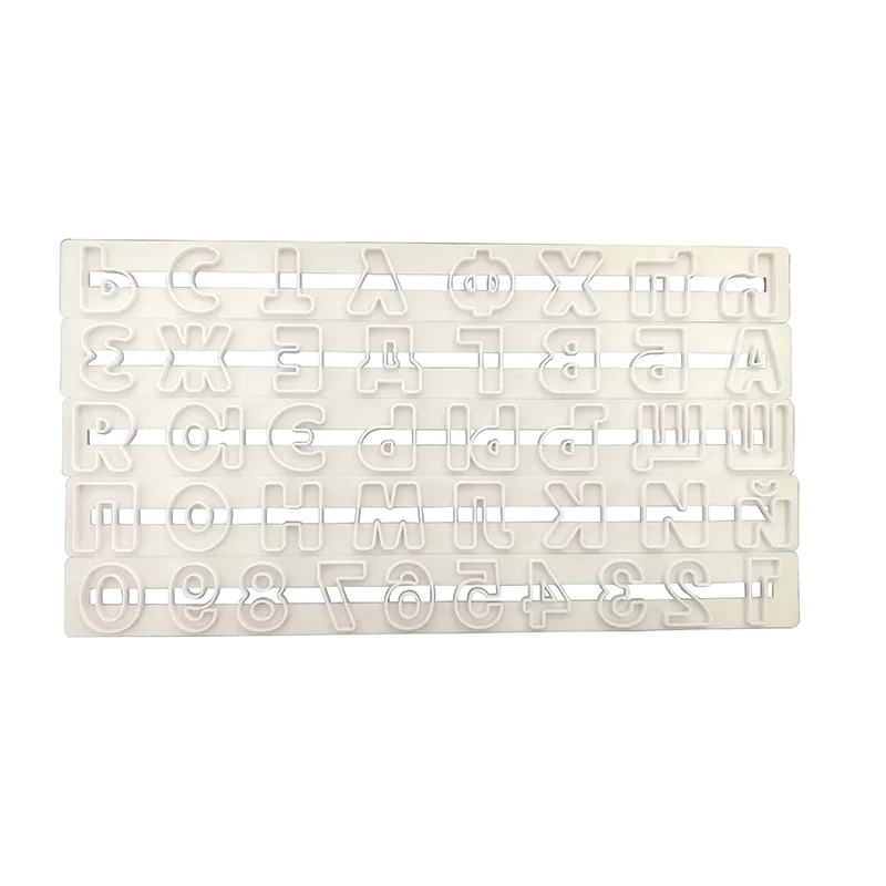 5 шт./компл. русский числа буквы алфавита Eembossing фрезы Fondant (сахарная) форма для