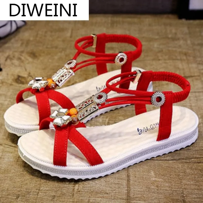 

2021 Fashion Women's Shoes Summer New Walking Flat Shoes Open Toe Outdoor Sexy Beach Shoes Women's Comfortable Casual Sandals