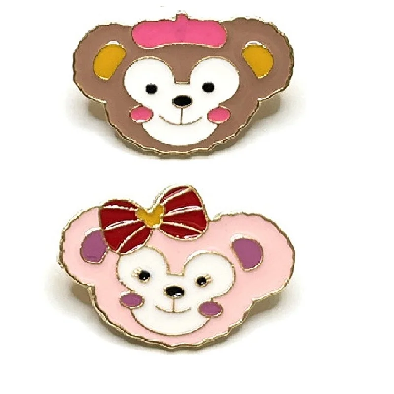 

Disney Cartoon Brooch Cute Bear Shirley Rose Metal Badge Romantic Couple Gift Backpack Accessories Costume Jewelry Pins